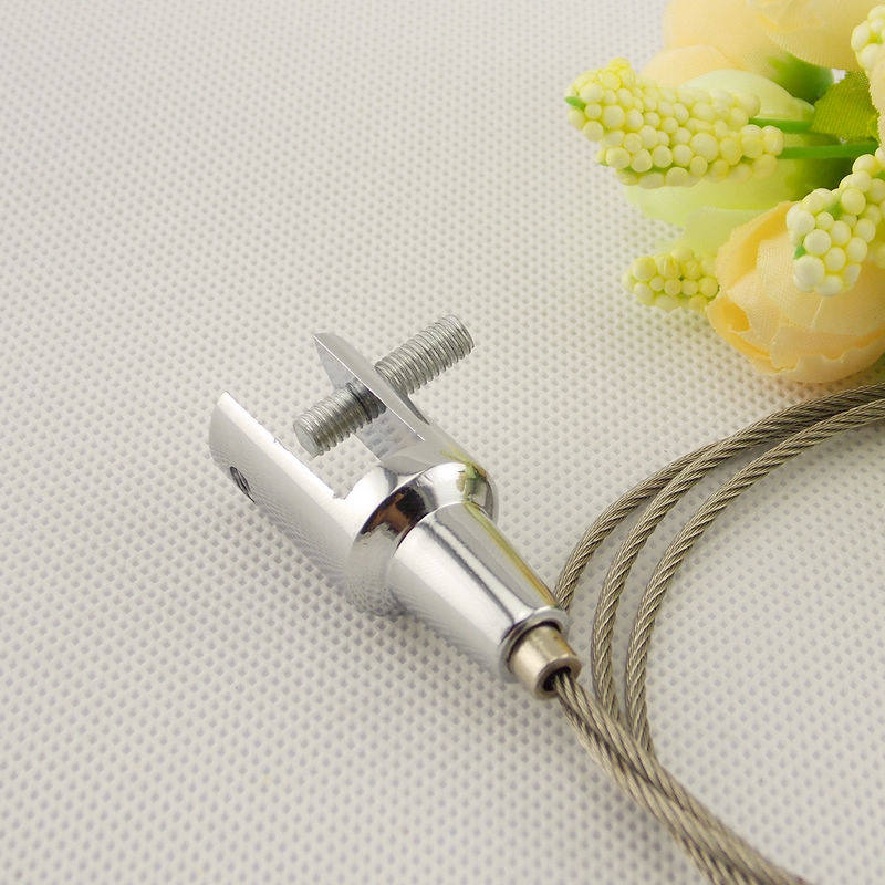 吊码钢丝绳直口玻璃缺口吊夹码广告牌有机玻璃吊夹夹板钢丝吊码