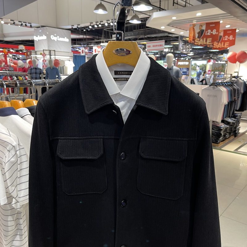 卡奴迪路男装秋冬新款都市翻领休闲夹克外套6322258夹克