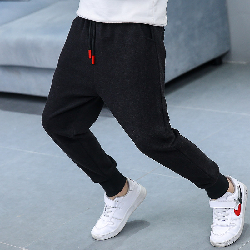 儿童春装裤子2021新款男童运动裤春秋韩版长裤中大童针织裤洋气潮