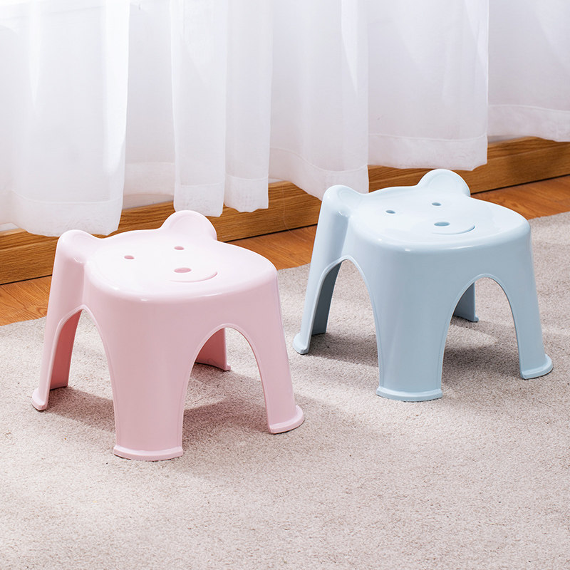茶花加厚板凳家用婴儿童小号矮登宝宝防滑浴室垫脚凳胶塑料凳子