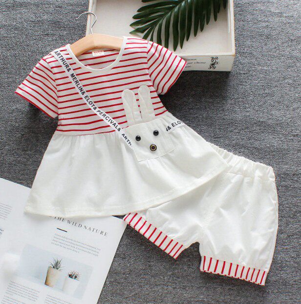 宝宝韩版衣服女孩夏季儿童小童夏装洋气新款套装