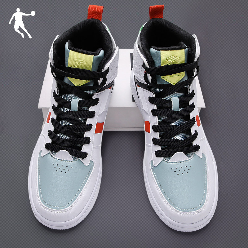 乔丹男鞋冬季皮面运动鞋2021新款空军一号休闲鞋小白鞋板鞋