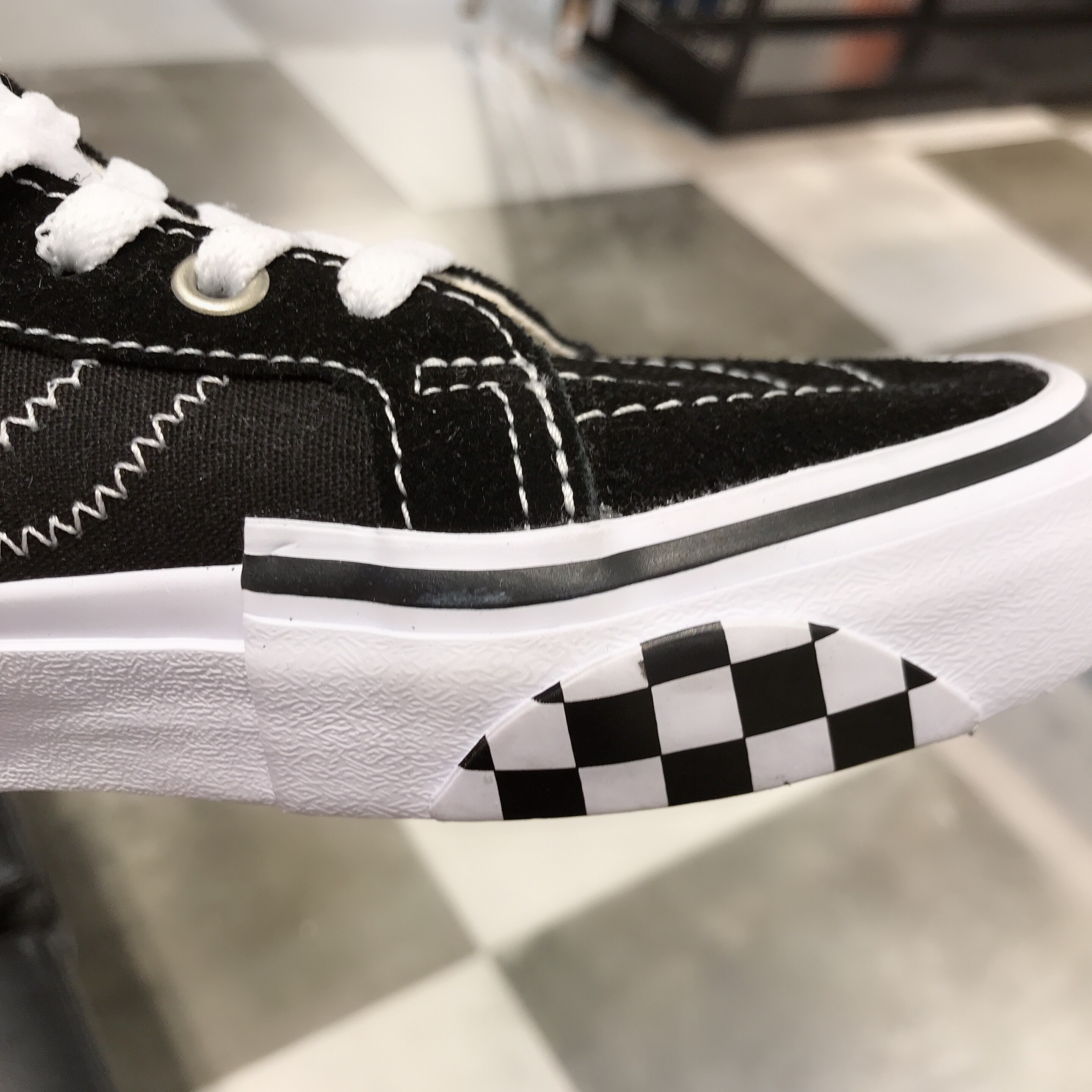 小洋韩代vanssk8hicap黑白高帮解构男女休闲板鞋