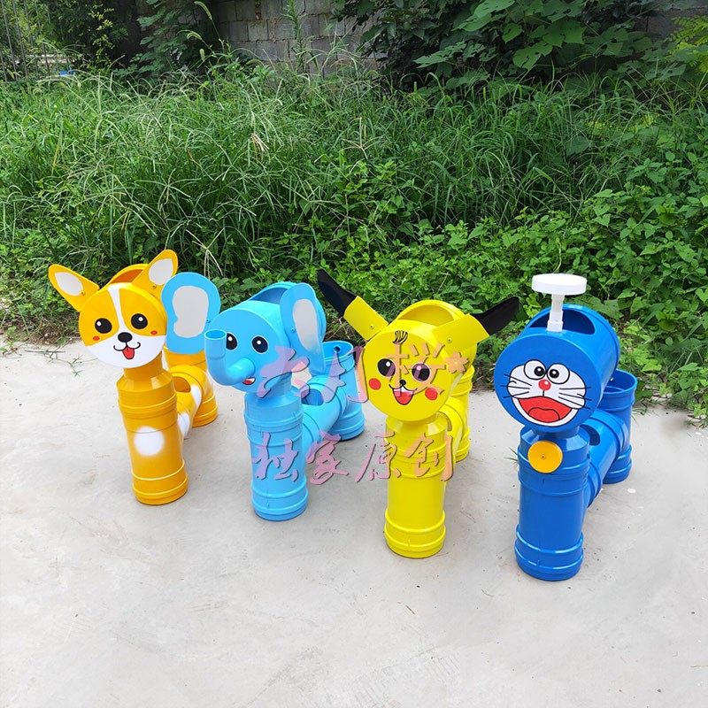 爆款新品pvc水管创意花架长颈鹿小动动物花盆花架