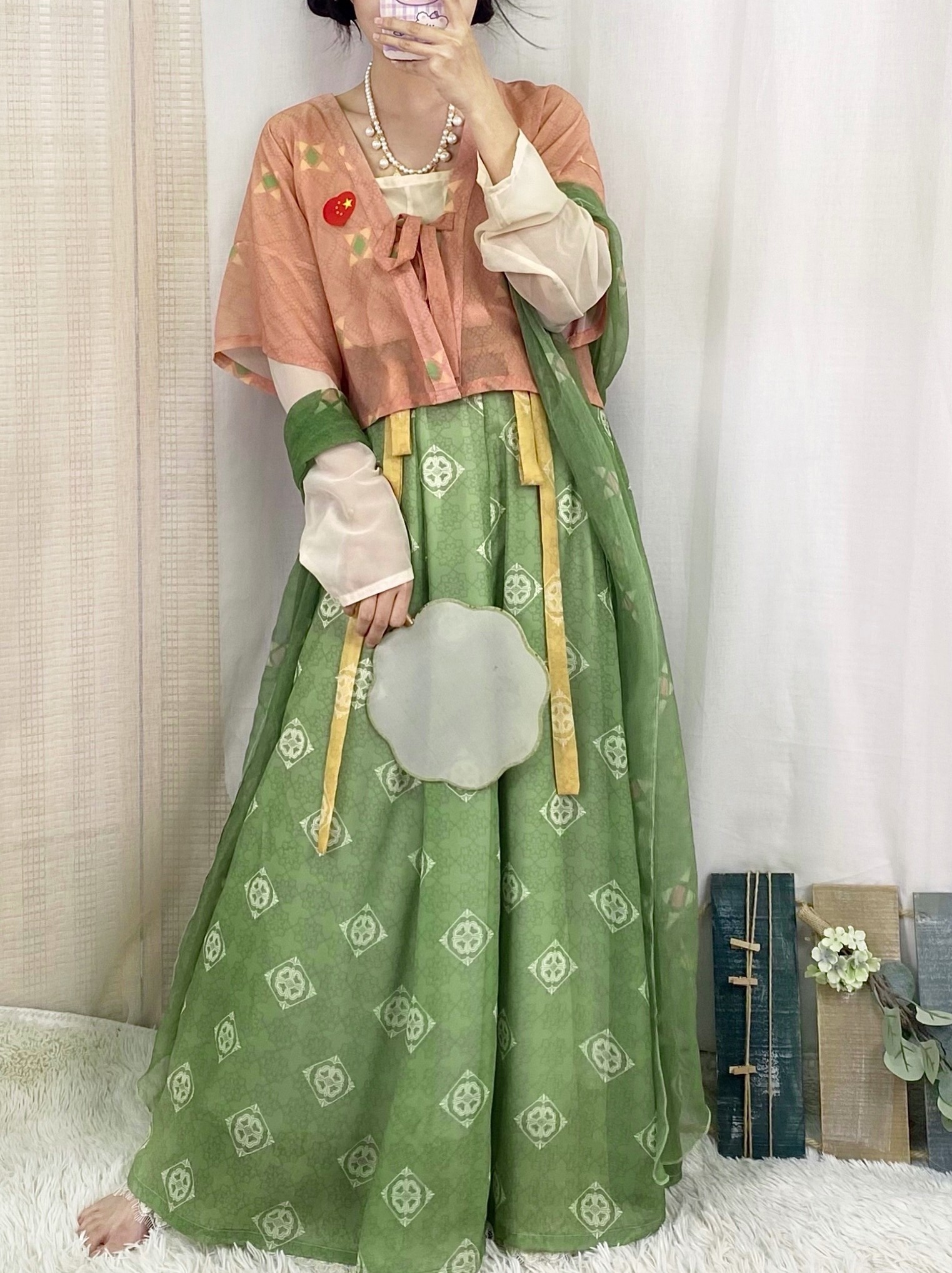 忆朝歌唐春夏汉服唐背圆领大襟襟衫十二破裙民族服装