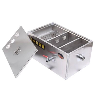 餐饮厨房油水分离器过油器不锈钢隔油池商用小型三级沉淀池过环保