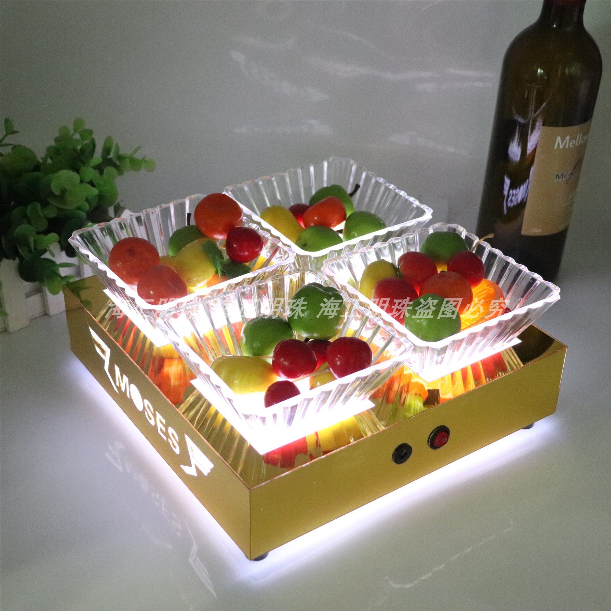 发光果盘酒吧ktv夜店用品小吃水果高档豪华果盆