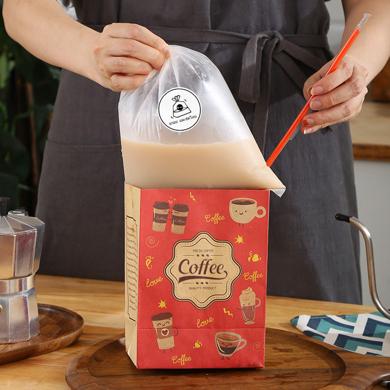 奶茶泰式饮料包装袋老挝咖啡纸袋东南亚礼品袋