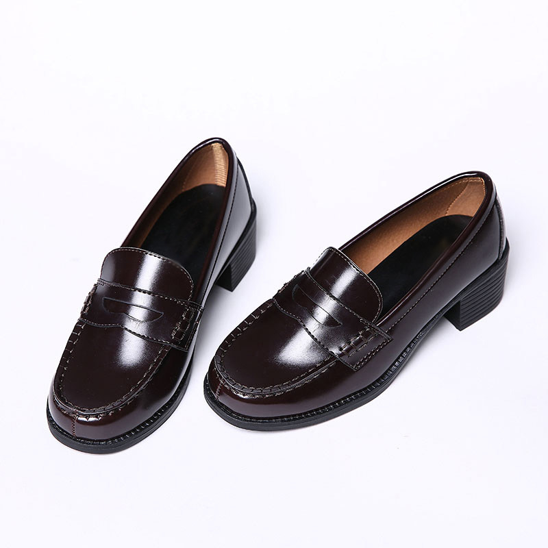 日本正统学生雪松jk制服鞋棕日系学院风cos平跟表演鞋小皮鞋0203-图4