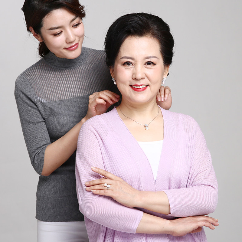 珍珠妈妈项链单颗淡水纯银吊坠婆婆中老年母亲节颈饰