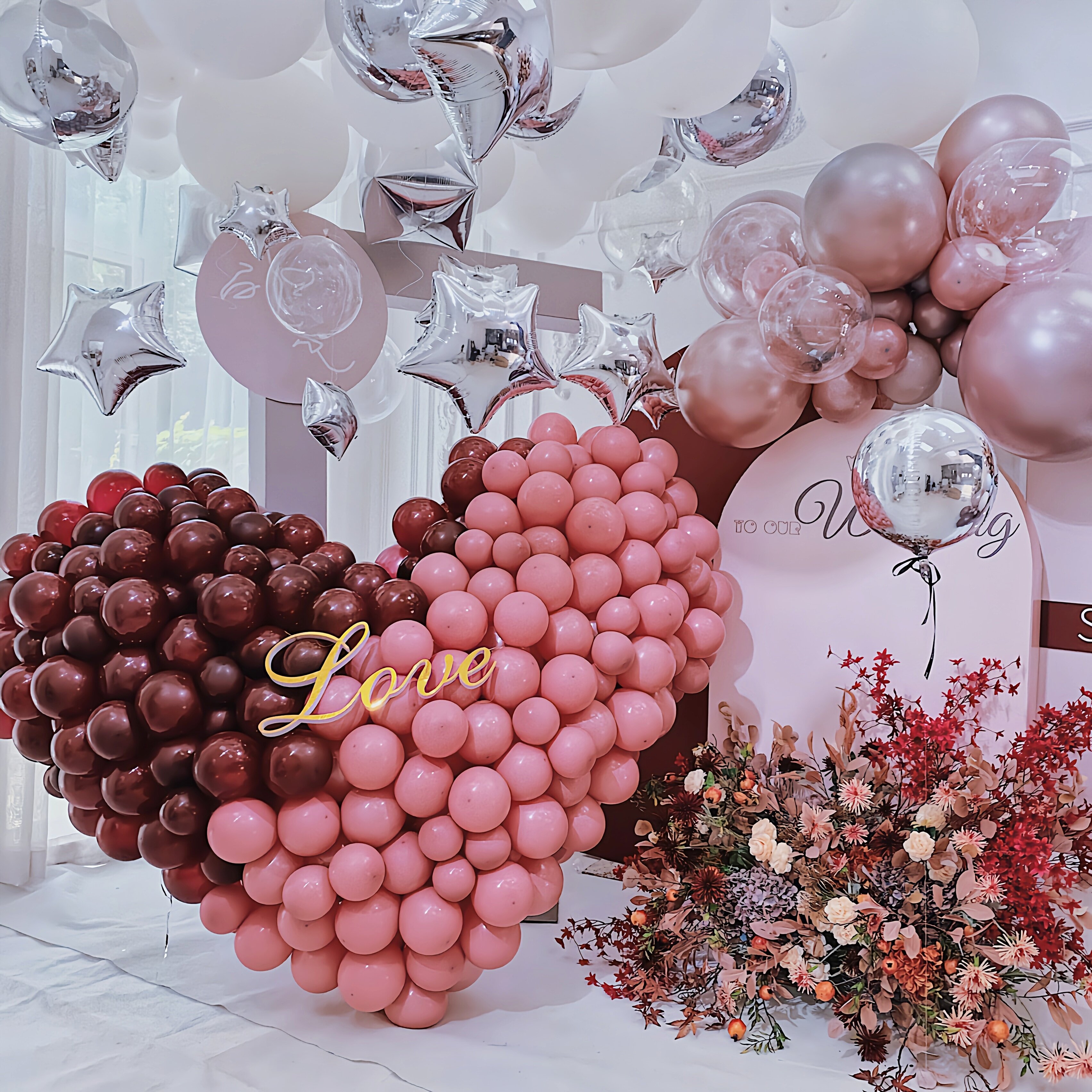 上海上门布置浪漫酒店室内外求婚生日宝宝开业气球