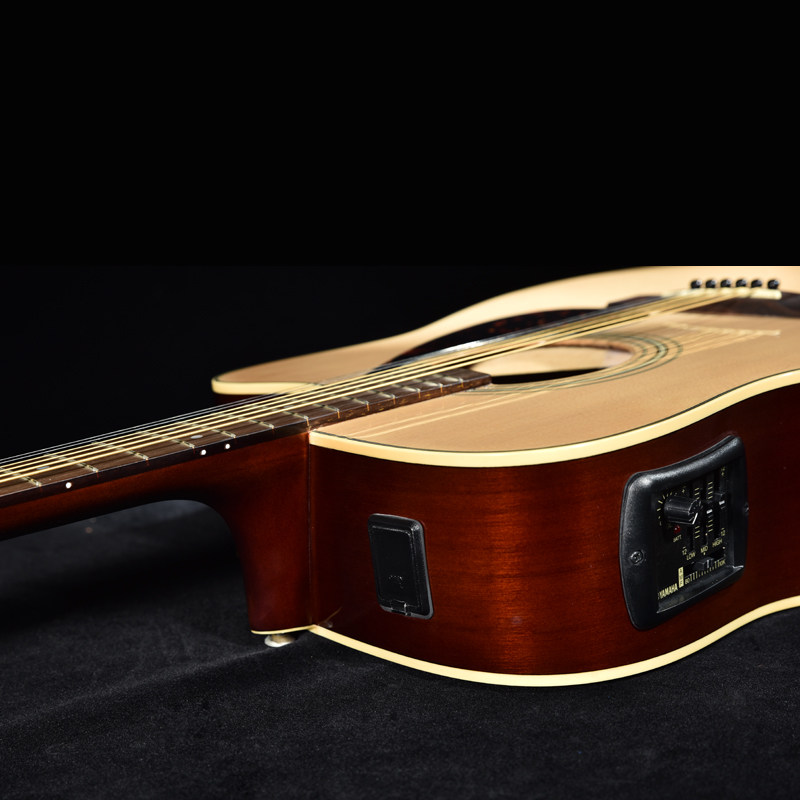 正品yamaha雅马哈fx370c41英寸男女初学者原木木色电箱吉他-民谣吉他