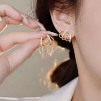 新款925纯银珍珠耳钉耳坠小众设计感