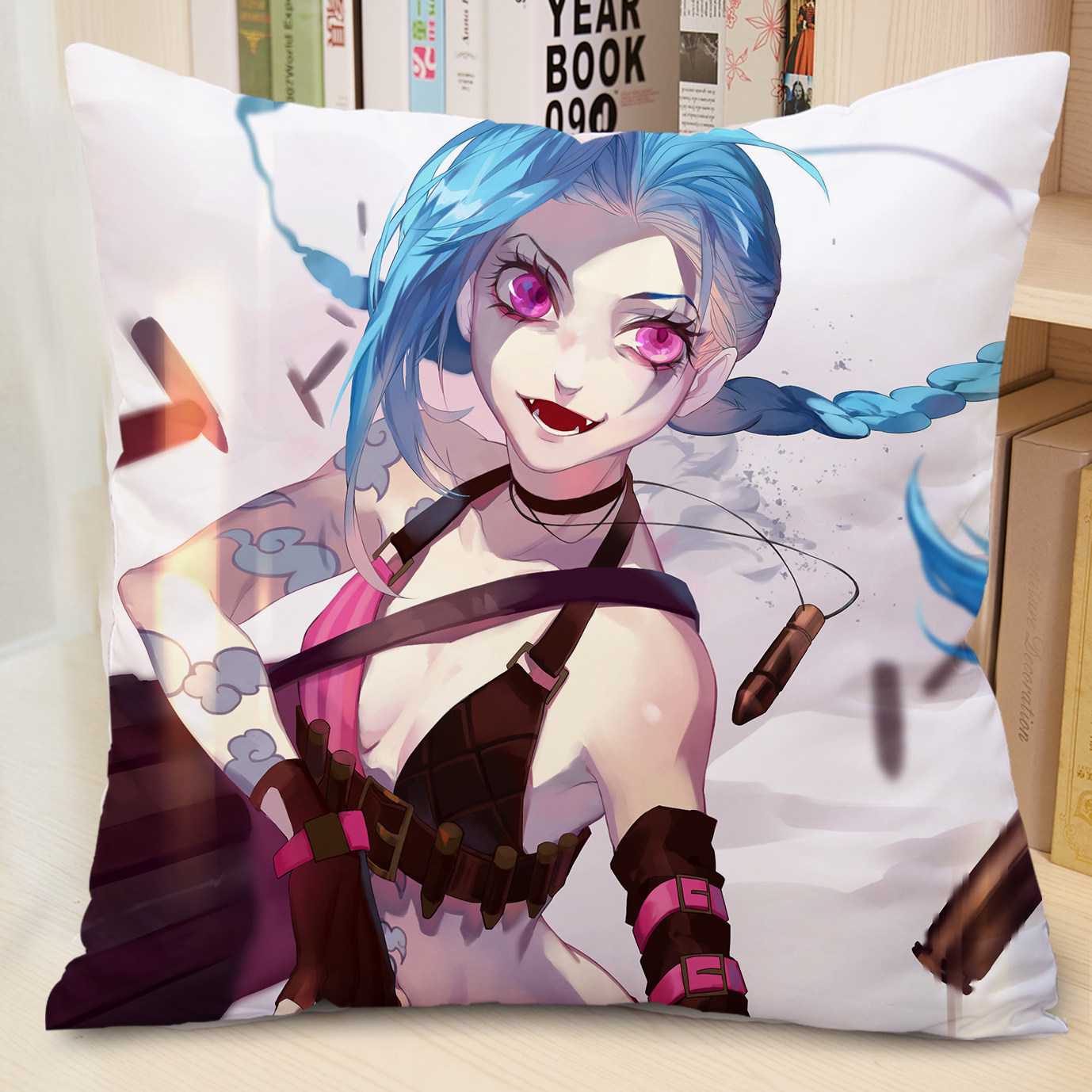 英雄联盟抱枕游戏周边lol靠枕坐垫方形kda女团九尾狐阿狸琴女安妮