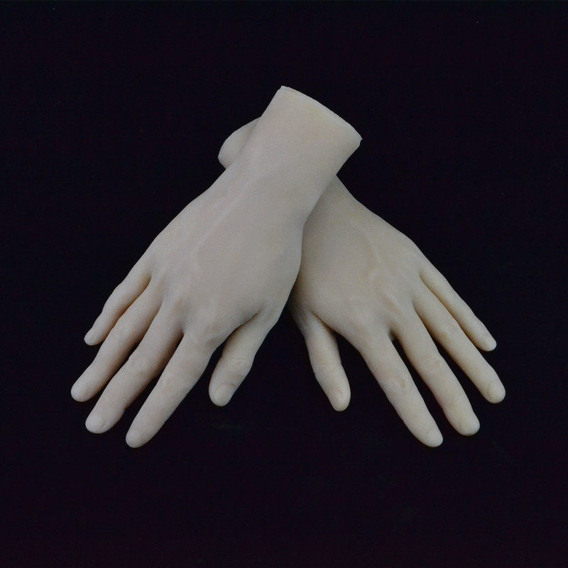 仿真男手模型男手模道具假手模型戴手表戒指手链手模特硅胶软手模