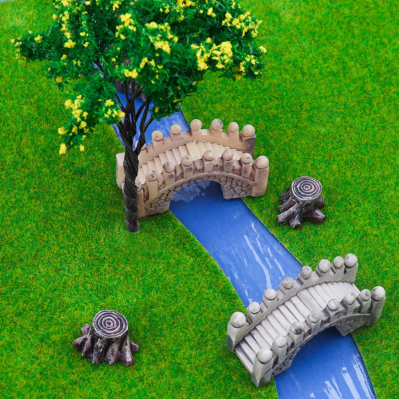 江南小桥园林设计拱桥模型沙盘模型材料多肉微景观摆件造景拱桥