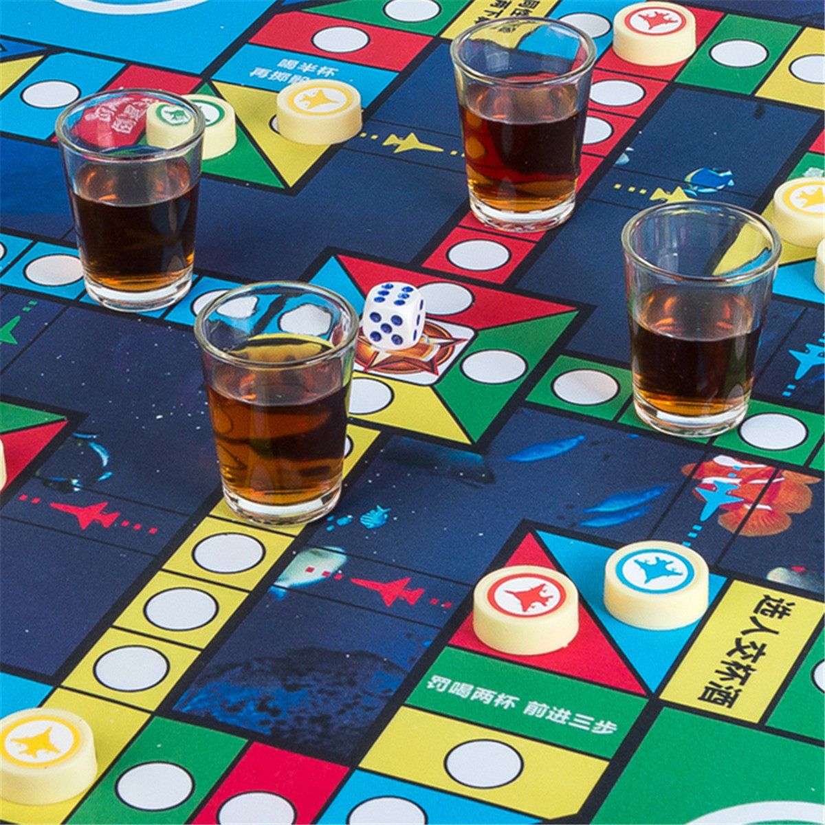 游戏飞行棋酒吧ktv桌垫聚会成人超大喝酒惩罚飞行棋