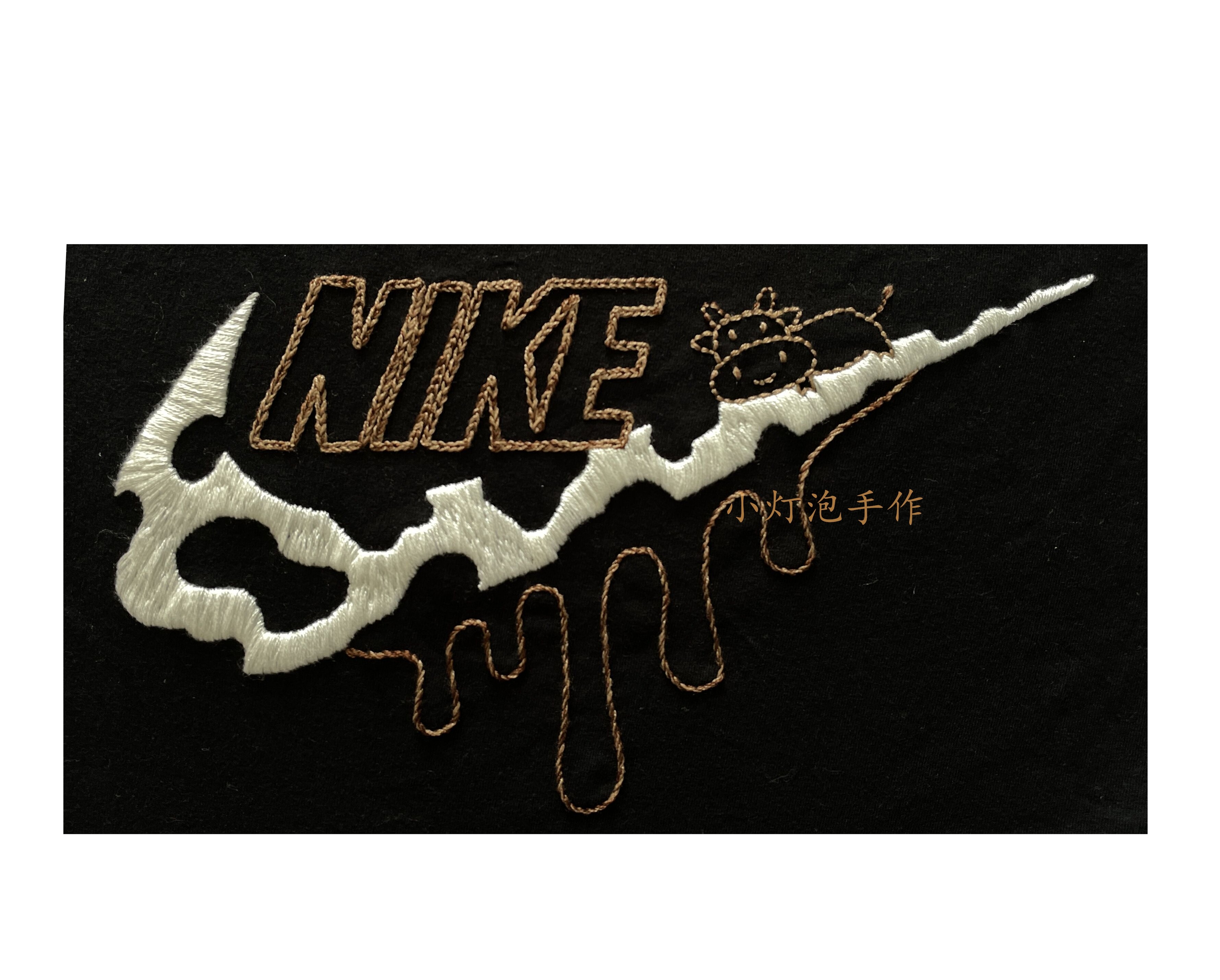 刺绣男友礼物情侣恤卫衣服手工包自绣材料奶牛缝纫diy材料套装