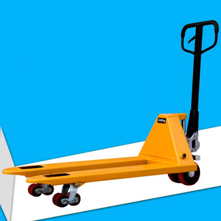 旗威手拉叉车加强型手动1吨2吨3吨5吨轮子液压地牛搬运车手推拖车