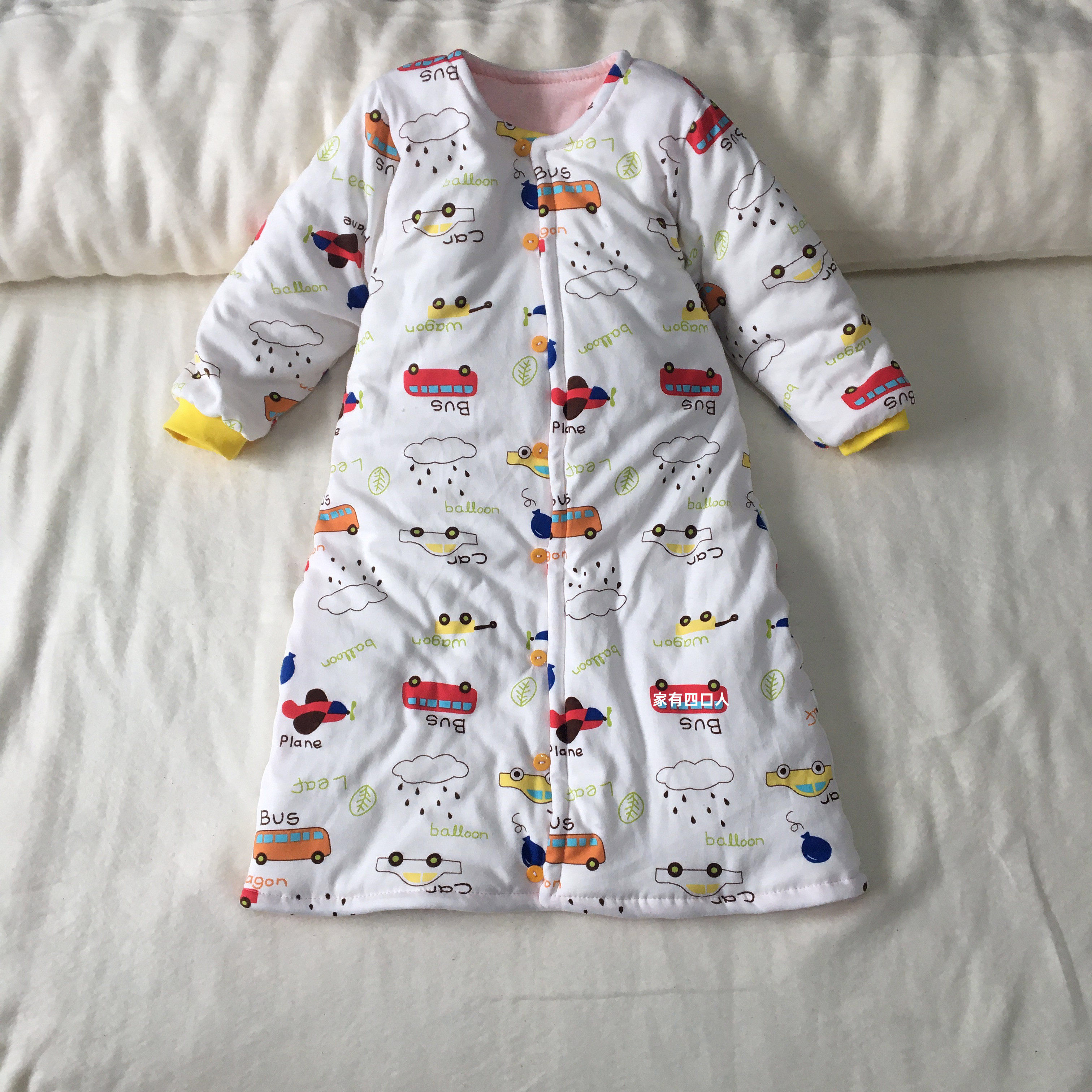 宝宝睡袋薄棉长袖儿童手工纯棉棉花防踢男孩女孩睡袋