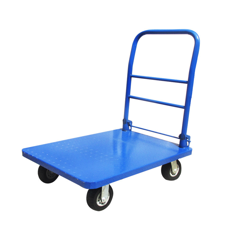 货车静音手推车平板车拖车钢板拉货拉车搬运推车平板手推车