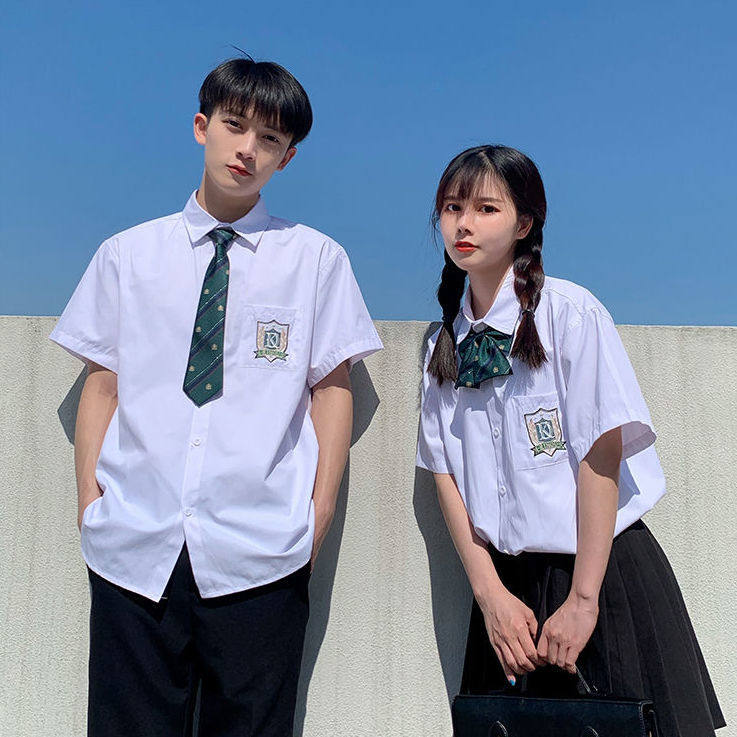 dk男女班服毕业季学院潮流中袖宽松短袖制服学生校服