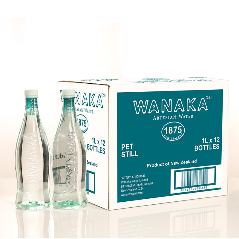 大蓝水1l12瓶湾蓝wanaka新西兰原装进口矿泉水天然水