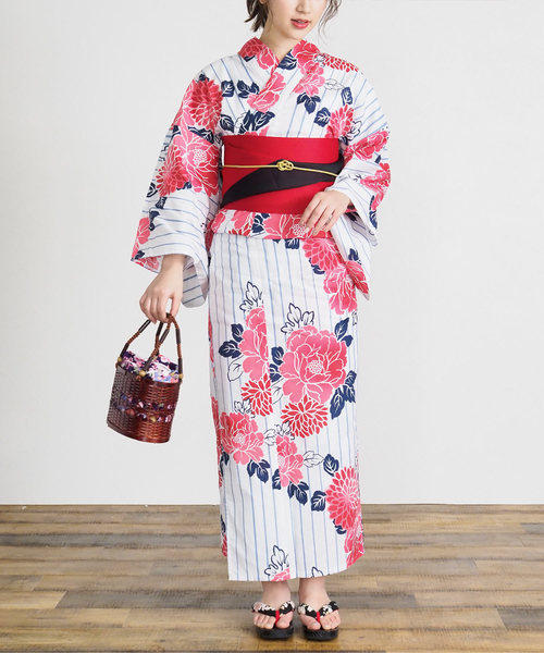 出口日本全棉和服浴衣单件多花花色集合清仓舞台演出