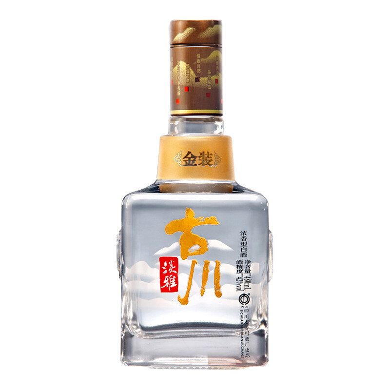 古川川派淡雅金装42度浓香型五粮中国四川白酒480ml6瓶整箱