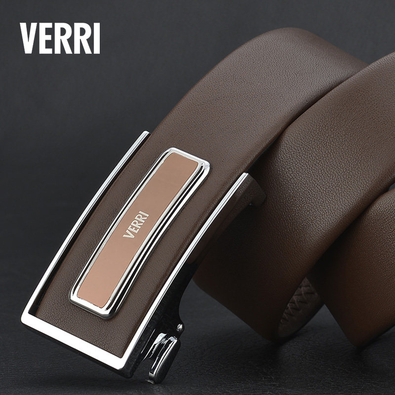verri皮带真皮商务男士自动腰带韩版时尚男青腰带
