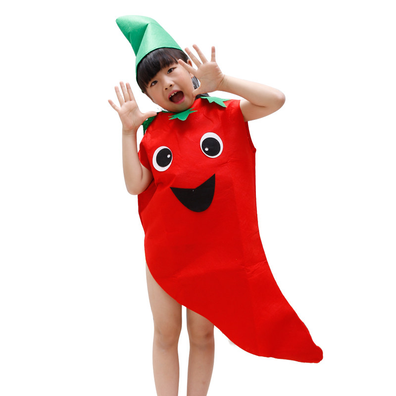 六一节水果衣服道具儿童蔬菜舞蹈造型幼儿园环保时装秀表演服装