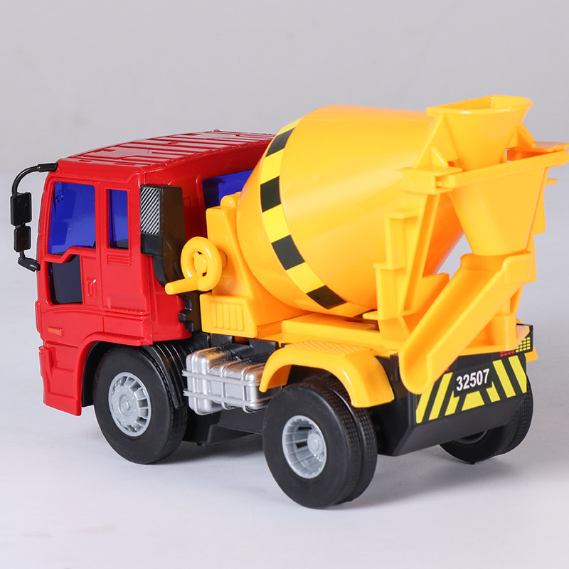 力利工程车迷你混凝土罐车混泥土水泥搅拌车儿童玩具车惯性小汽车