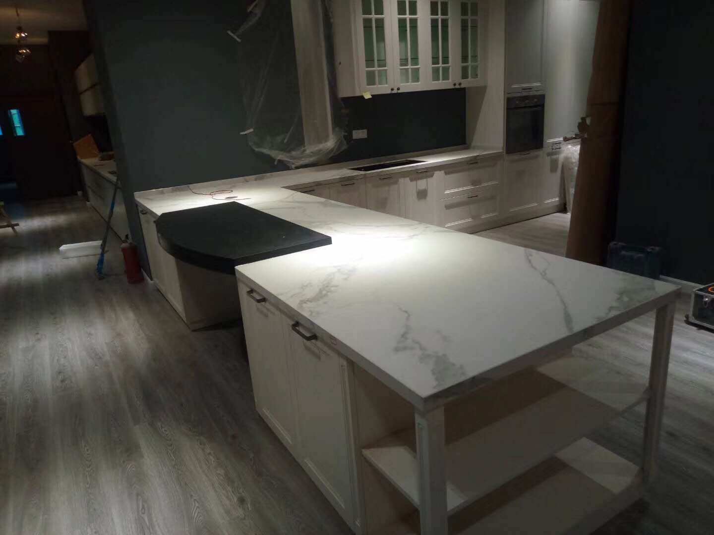 进口费奇石英石岩板橱柜面板台面天然石材大理石白色 - 费奇高端台面