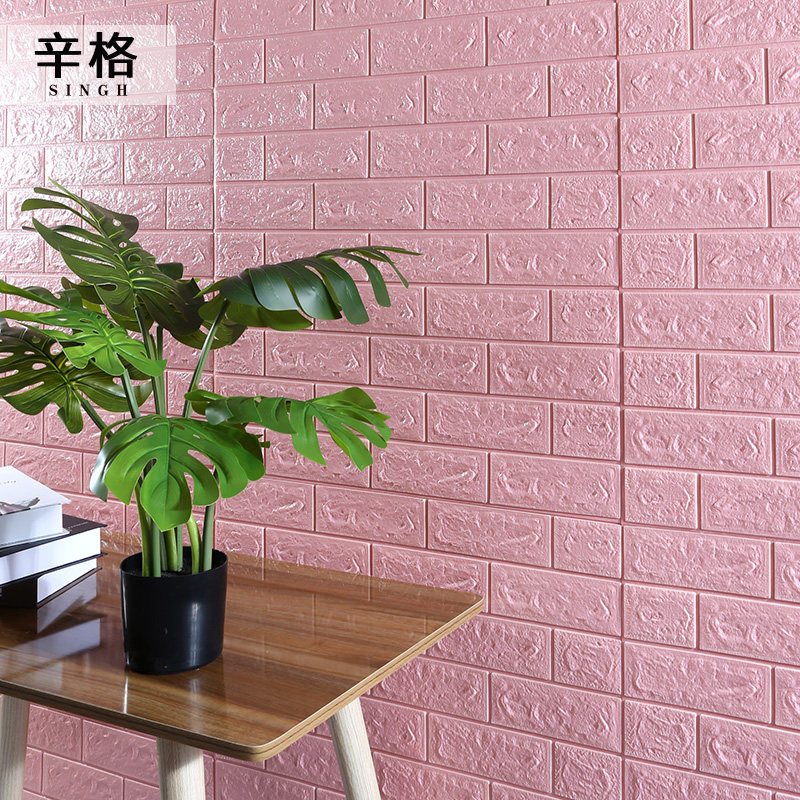 3d立体墙贴砖纹壁纸自粘客厅背景墙防水防撞软包卧室宿舍装饰贴纸