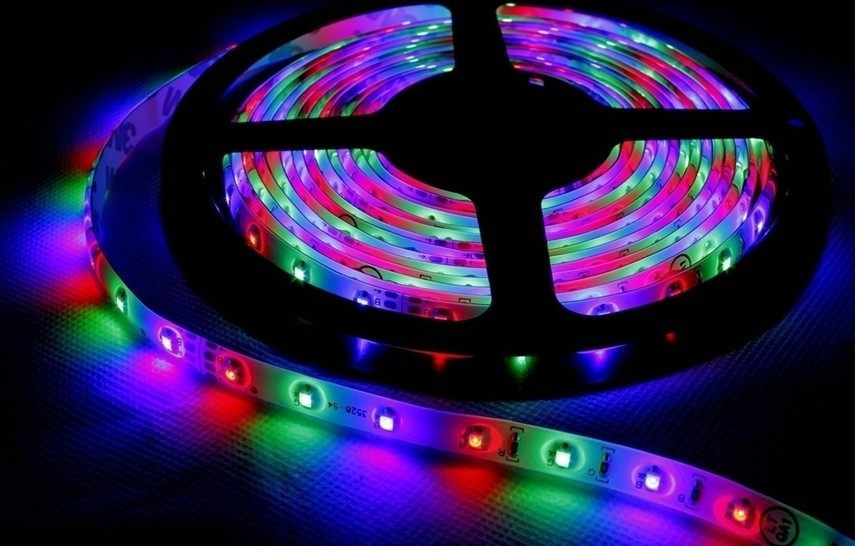 12v贴片5050rgb滴胶led灯带 超高亮彩色灯条可变色60灯珠防水