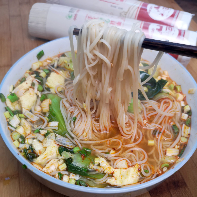 手工陕西特产空心挂面面条包邮乾县超细婴儿面条