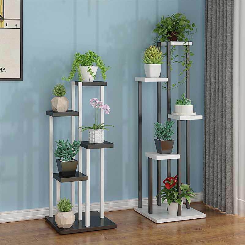 浪漫白色客厅玄关家用北欧园艺室内装饰小型过道花架