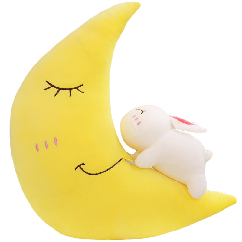 月亮可爱星星兔子毛绒玩具公仔娃娃玩偶抱枕儿童毛绒布艺类玩具