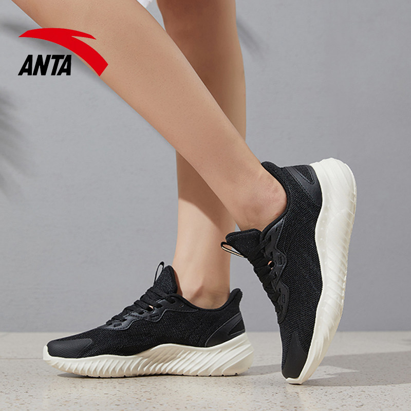 安踏运动鞋女鞋2022新款夏季网面透气网鞋休闲跑步鞋