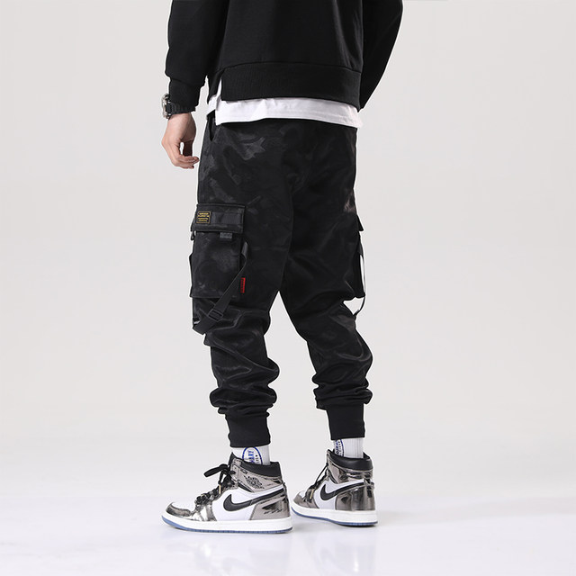 Overalls men's tide brand trousers functional tactical pants loose paratrooper pants high street ins Hong Kong wind pants spring and autumn Overalls men's tide brand trousers functional tactical pants loose paratrooper pants high street ins Hong Kong wind pants spring and autumn