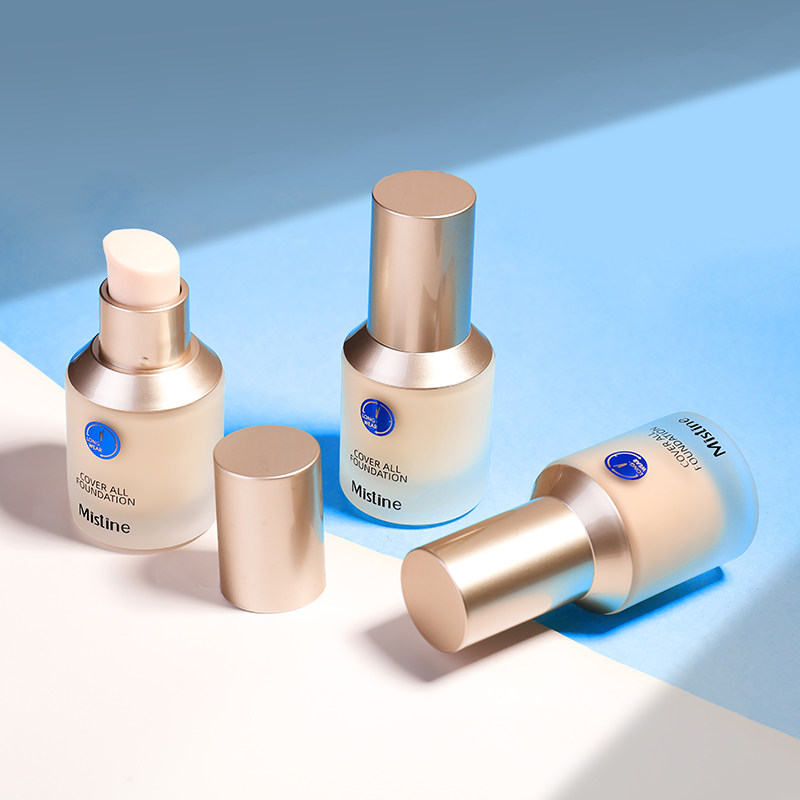 泰国mistine蜜丝婷小蓝盾金盾粉底液干油皮控油遮粉底液