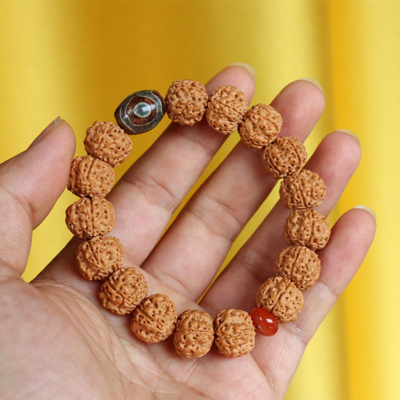 尼泊尔原籽念珠佛珠文玩盘玩手链单圈树神小金刚佛珠