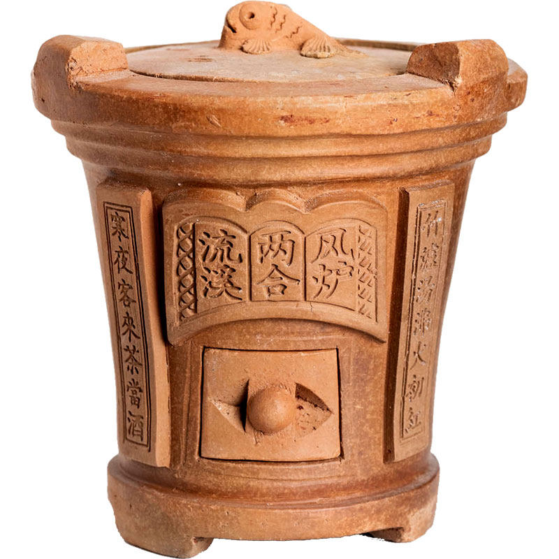 茶炉木鱼潮阳炭炉潮汕工夫工夫茶红泥手工功夫茶道