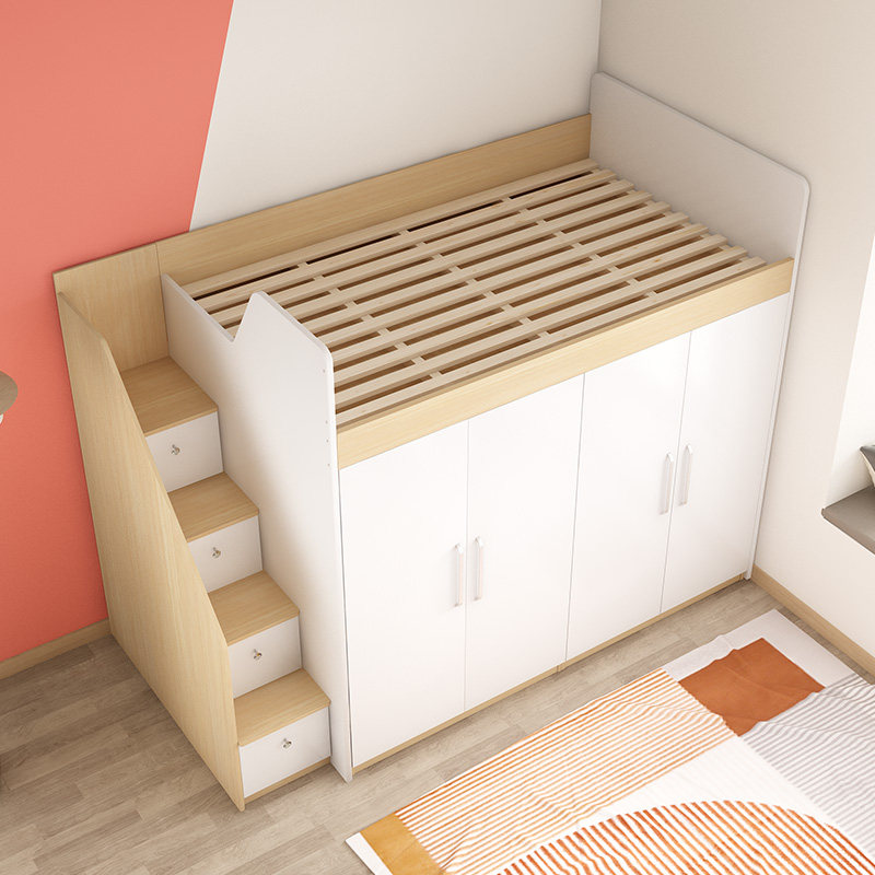 床下多功能衣帽间高低小户户型衣柜一体组合省空间高低