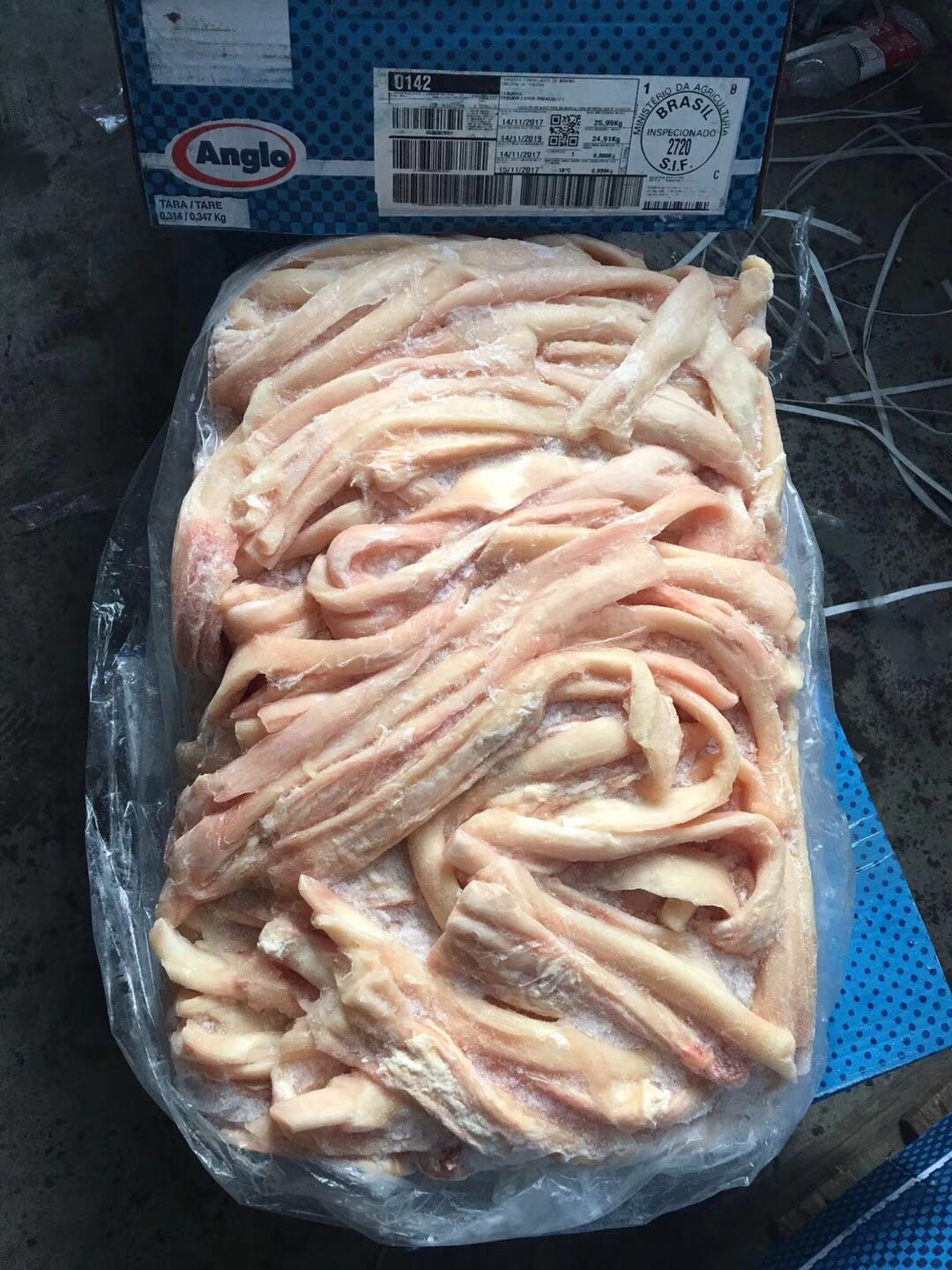 新西兰进口牛肉牛蹄筋新鲜冷冻牛筋生鲜烧烤食材生牛蹄筋1000g