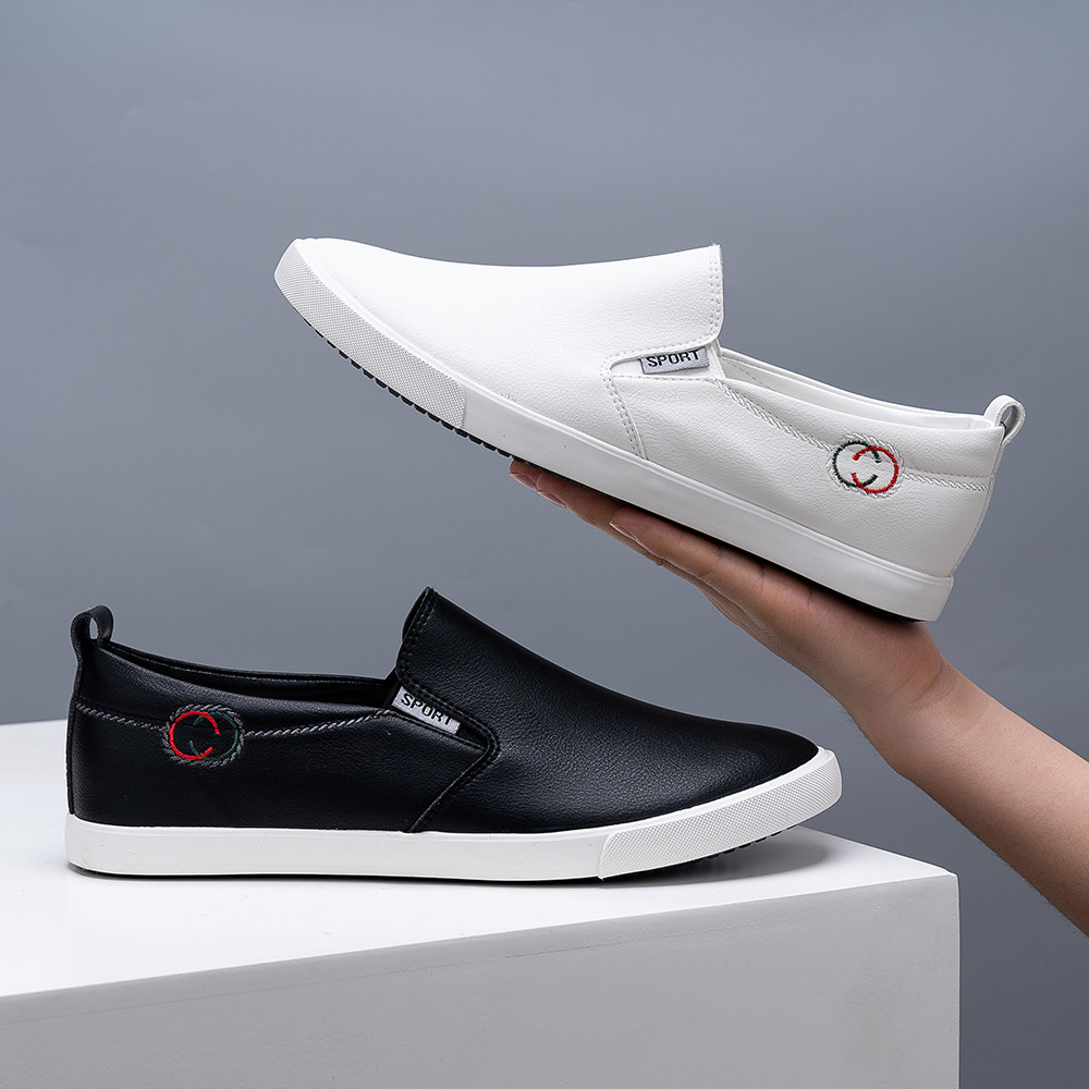 猎友秋季男士休闲鞋一脚蹬鞋乐福鞋懒人开车鞋软底软面皮质鞋子潮