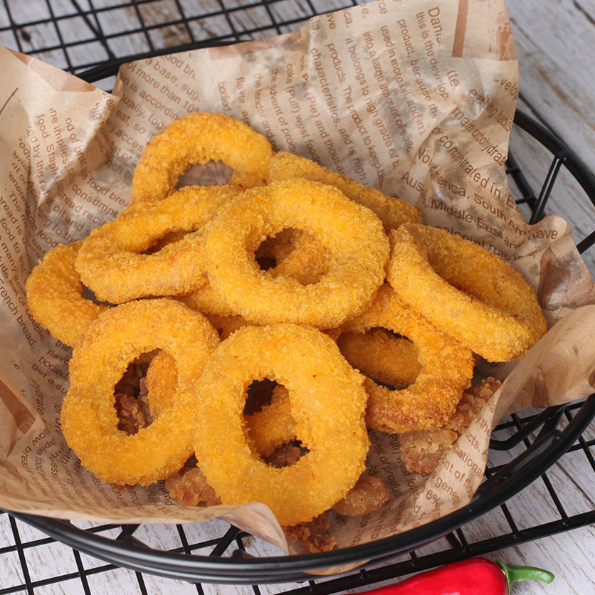 圣农鸡肉洋葱圈800g鸡肉圈洋葱圈原味裹粉汉堡西餐外卖油炸小吃