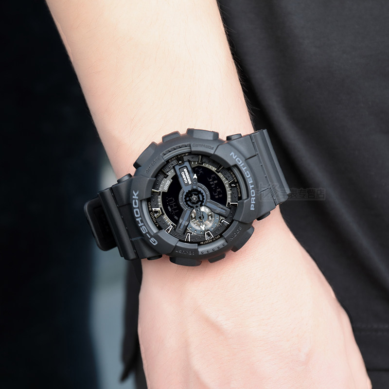 casio卡西欧手表gshock黑武士限量ga110黑金运动防水日韩腕表