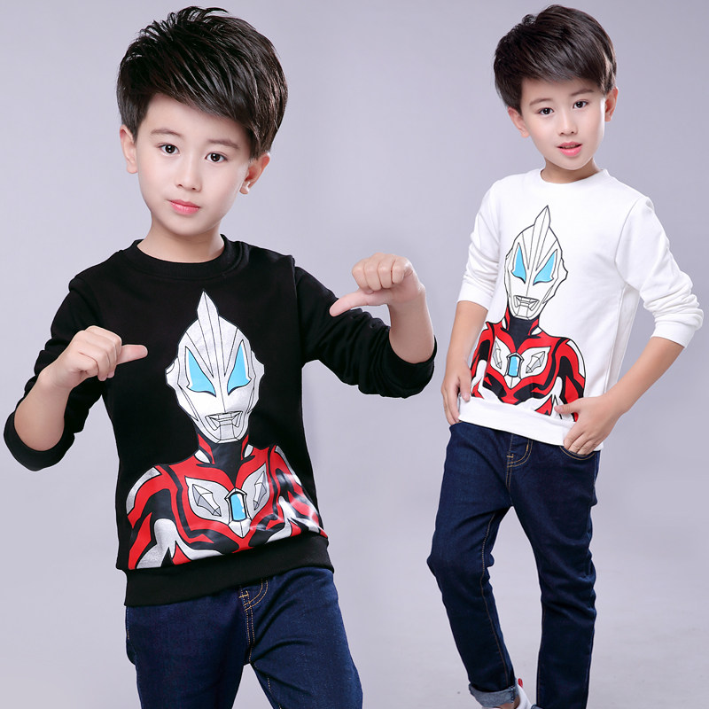 奥特曼圆领男童9岁小孩捷德童装儿童纯棉运动t恤