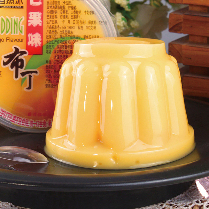 自然派芒果果味布丁600g2排儿童休闲零食趣味果冻
